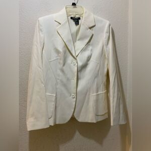 Etcetera women’s size  8  Blazer & sz  10 Straight Leg Pant Suit Set White
